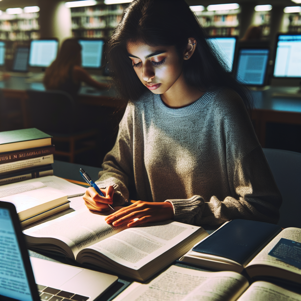 Student studying for exams with Sourcely