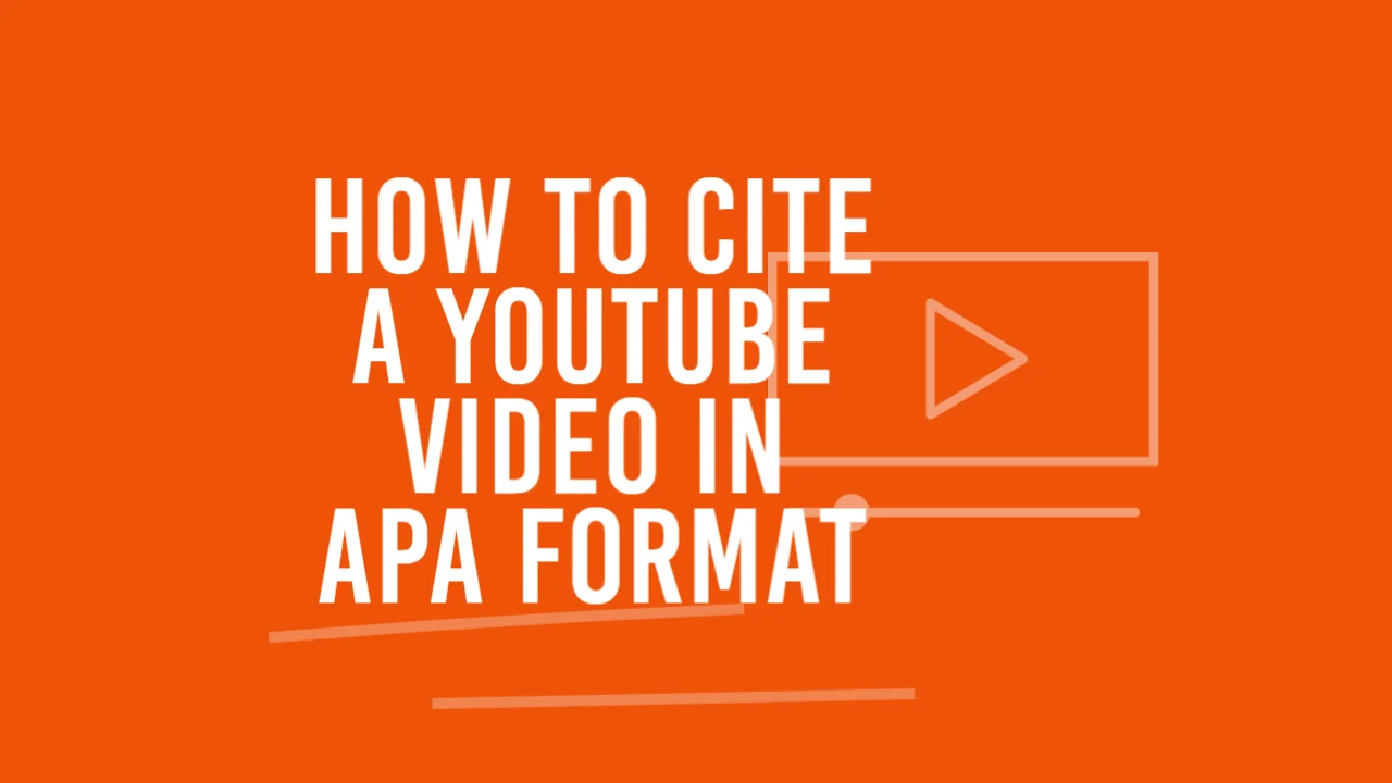 How to cite a YouTube video