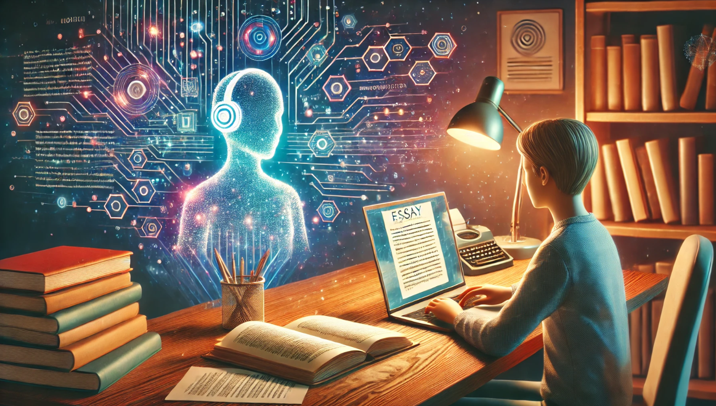 Side-by-side comparison of AI and human academic writing outputs